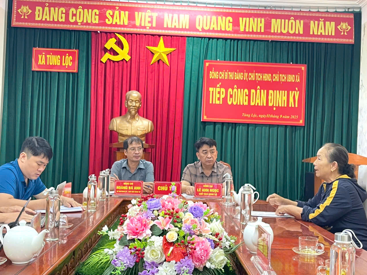 Uỷ ban nhân dân xã Tùng Lộc tổ chức tiếp công dân định kỳ ngày 11/9/2025