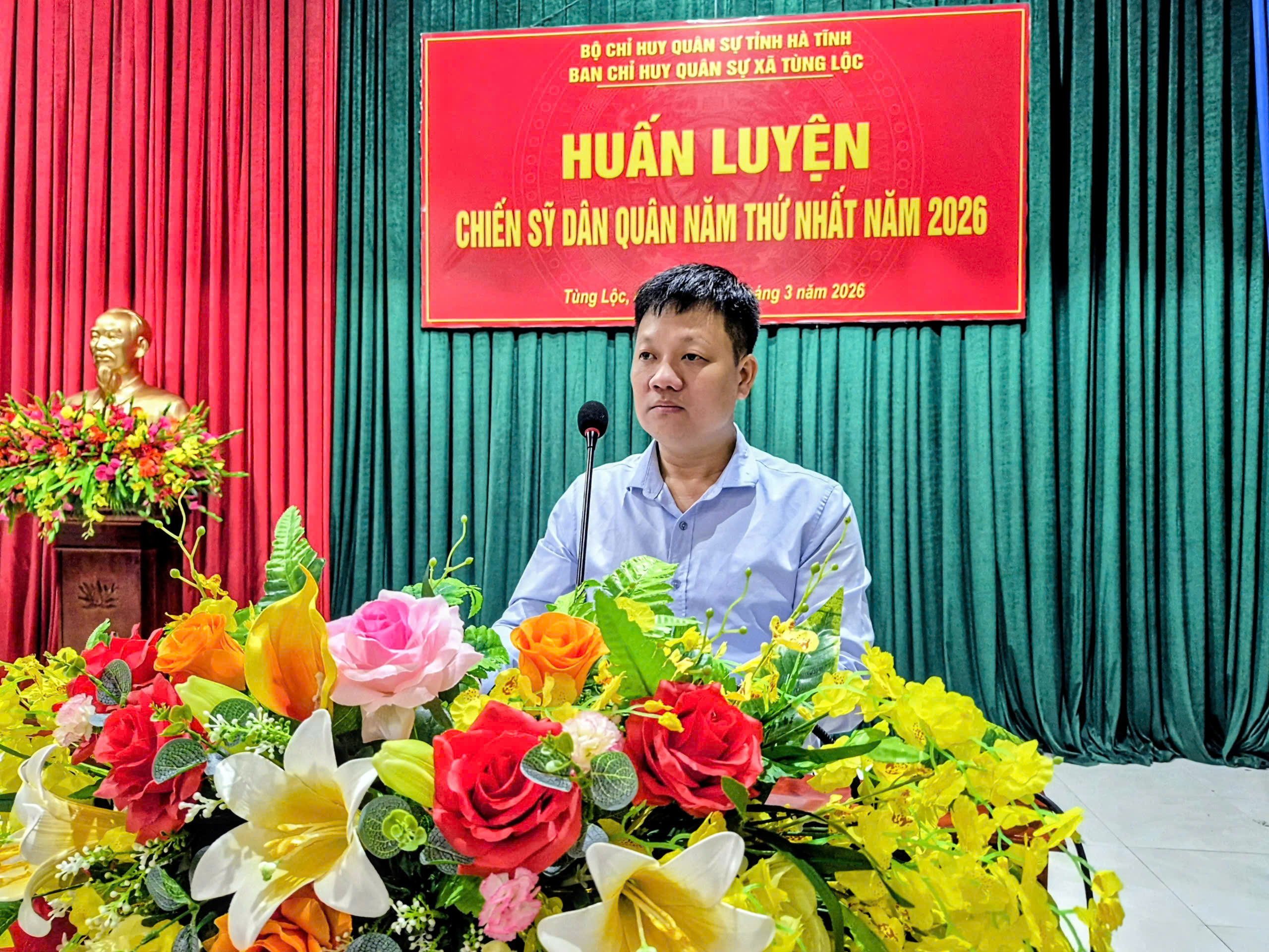 Tùng Lộc khai mạc huấn luyện chiến sỹ dân quân năm thứ nhất 2026