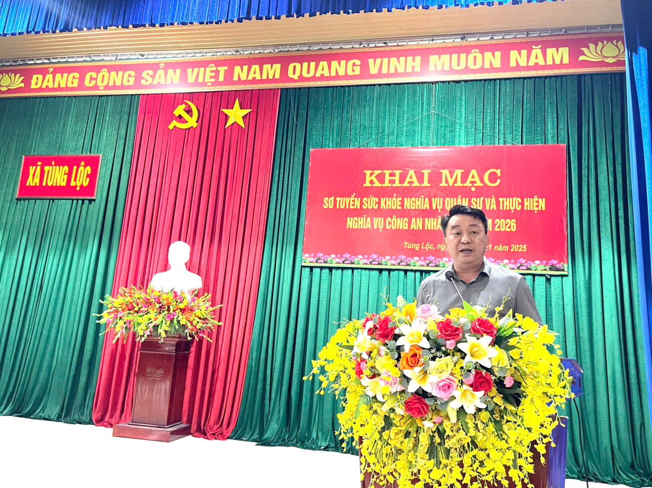 Xã Tùng Lộc sơ tuyển sức khỏe nghĩa vụ Quân sự và thực hiện nghĩa vụ công an Nhân dân năm 2026