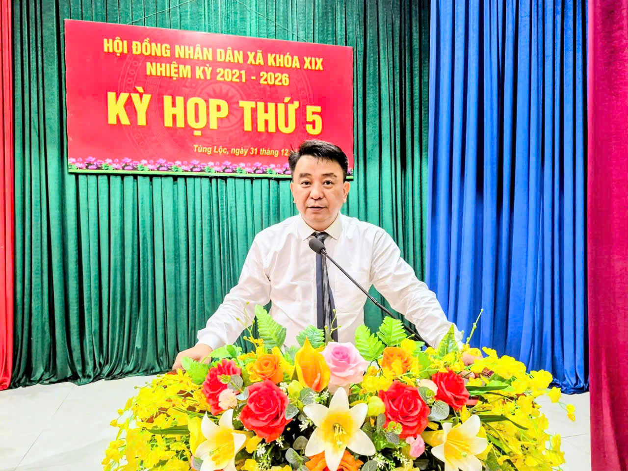 Bế mạc Kỳ họp thứ 5, HĐND xã Tùng Lộc khoá XIX, nhiệm kỳ 2021 - 2026