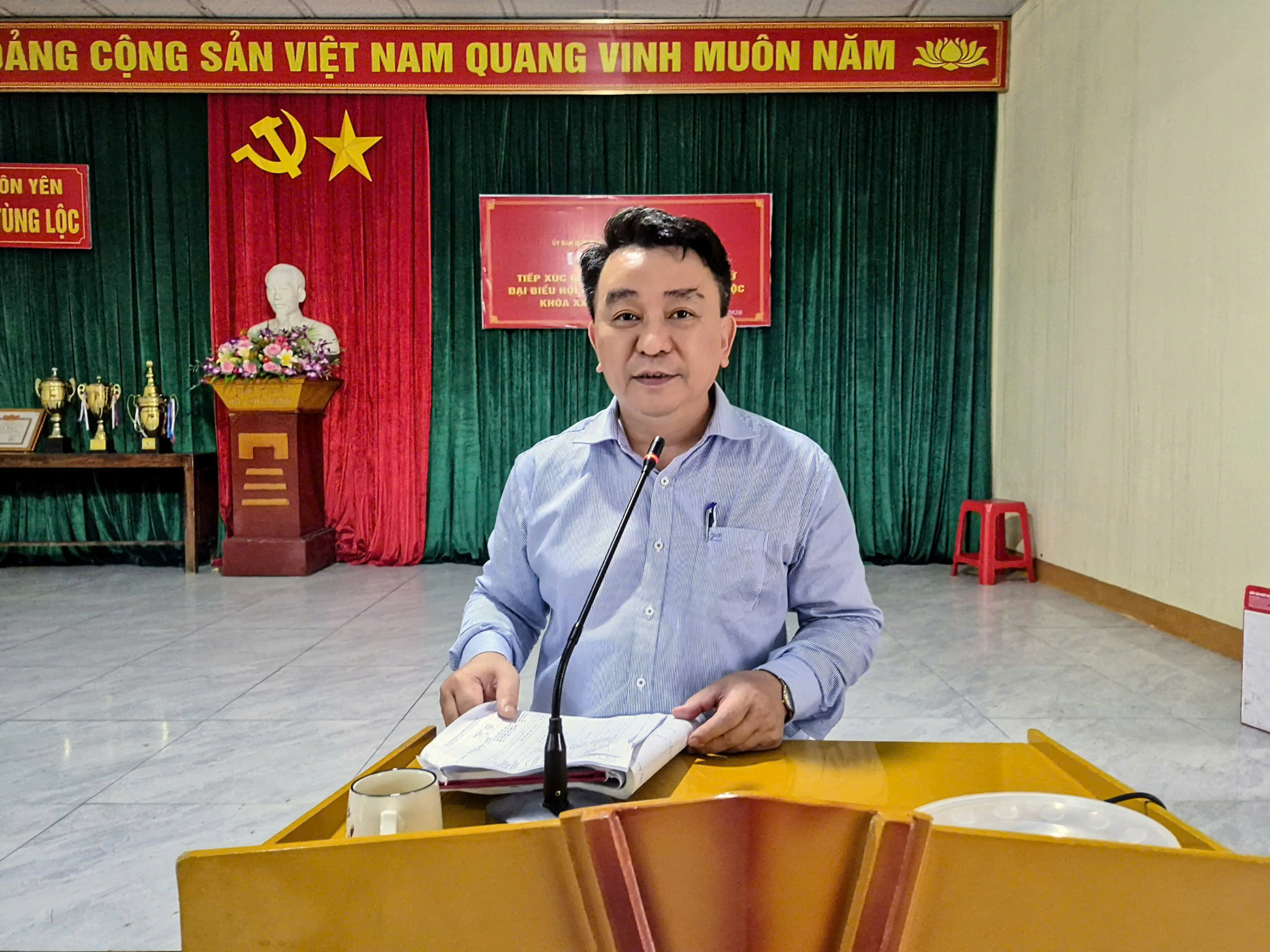 Hội nghị tiếp xúc giữa cử tri với người ứng cử đại biểu HĐND xã khóa XX, nhiệm kỳ 2026 – 2031