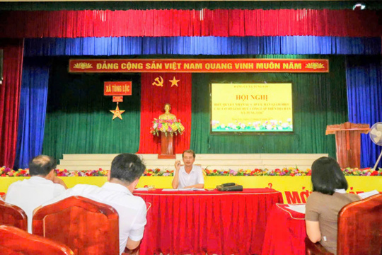 BTV Đảng ủy xã Tùng Lộc tổ chức Hội nghị biểu quyết nhân sự Cấp ủy, Ban Giám hiệu các cơ sở giáo dục công lập