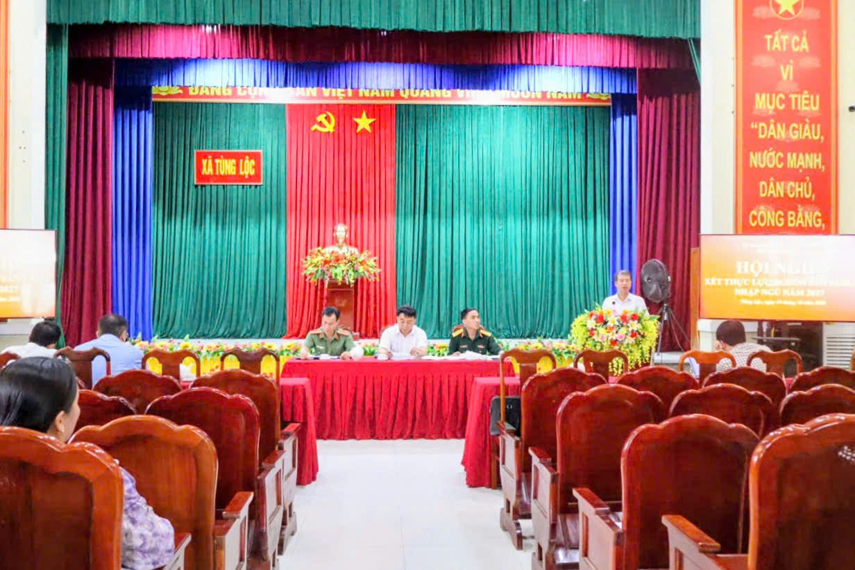 Xã Tùng Lộc xét thực lực nguồn sẵn sàng nhập ngũ năm 2027