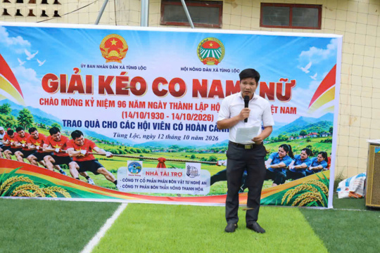 Sôi nổi Giải kéo co nam, nữ  Hội Nông dân xã Tùng Lộc năm 2026