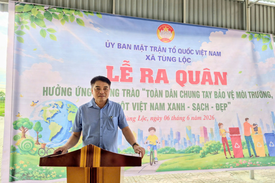 Lễ phát động ra quân tổng dọn vệ sinh môi trường, hưởng ứng phong trào “Toàn dân chung tay bảo vệ môi trường