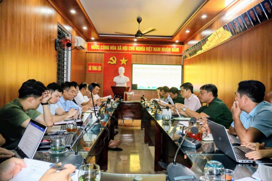 Kiểm tra công tác quốc phòng, an ninh tại xã Tùng Lộc