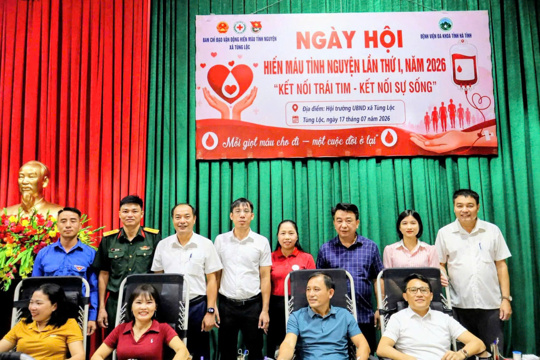 Xã Tùng Lộc tổ chức thành công Ngày hội hiến máu tình nguyện lần thứ I năm 2026