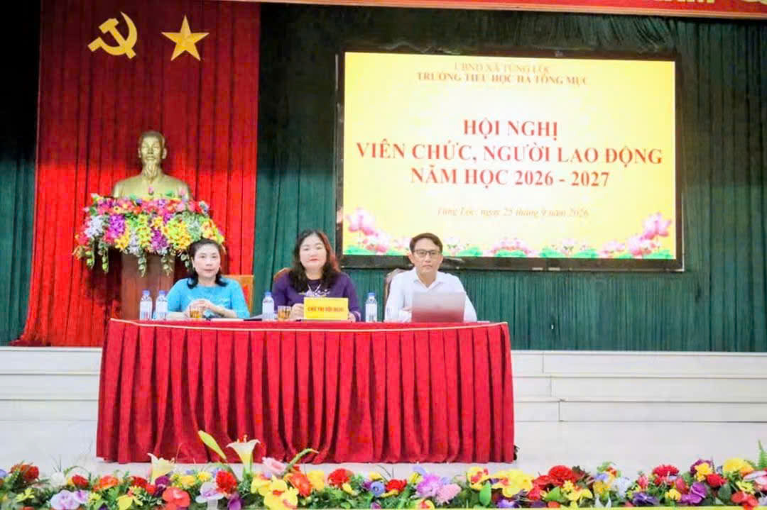 Trường Tiểu học Hà Tông Mục tổ chức Hội nghị viên chức, người lao động năm học 2026 - 2027