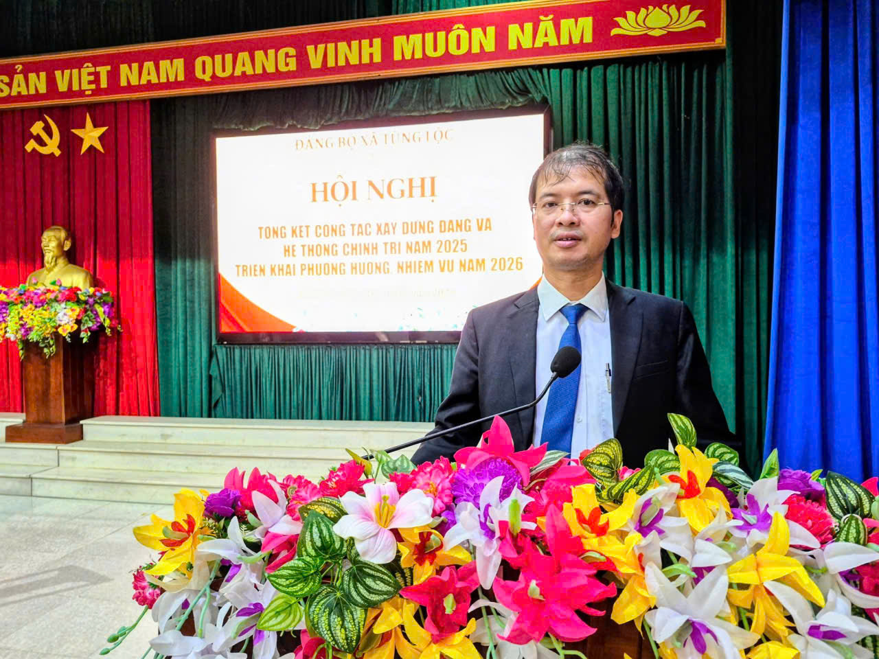 Đảng bộ xã Tùng Lộc chức hội nghị tổng kết công tác xây dựng Đảng, hệ thống chính trị năm 2025